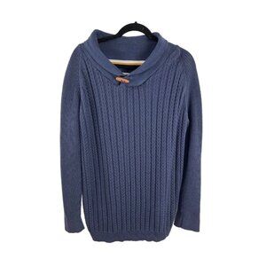 Levelwear Salute Sweater Mens Size M Cotton Cable Knit Preppy